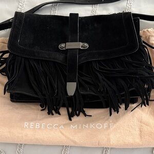 Black suede bag